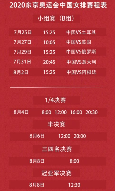 奥运会今日赛程2021赛程表8月5日(奥运会赛程时间表)