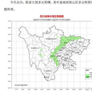 早晨天气节目(11月01日上午8时)