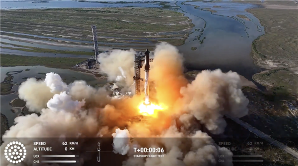 SpaceX星舰第六次试飞小翻车：没能重现“筷子夹火箭”