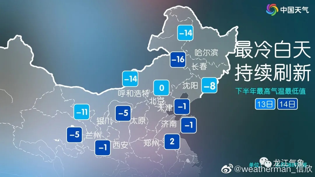 14省会首府直辖市最低气温创新低 网友：冷冷冷冷冷你冷冷冷冷冷